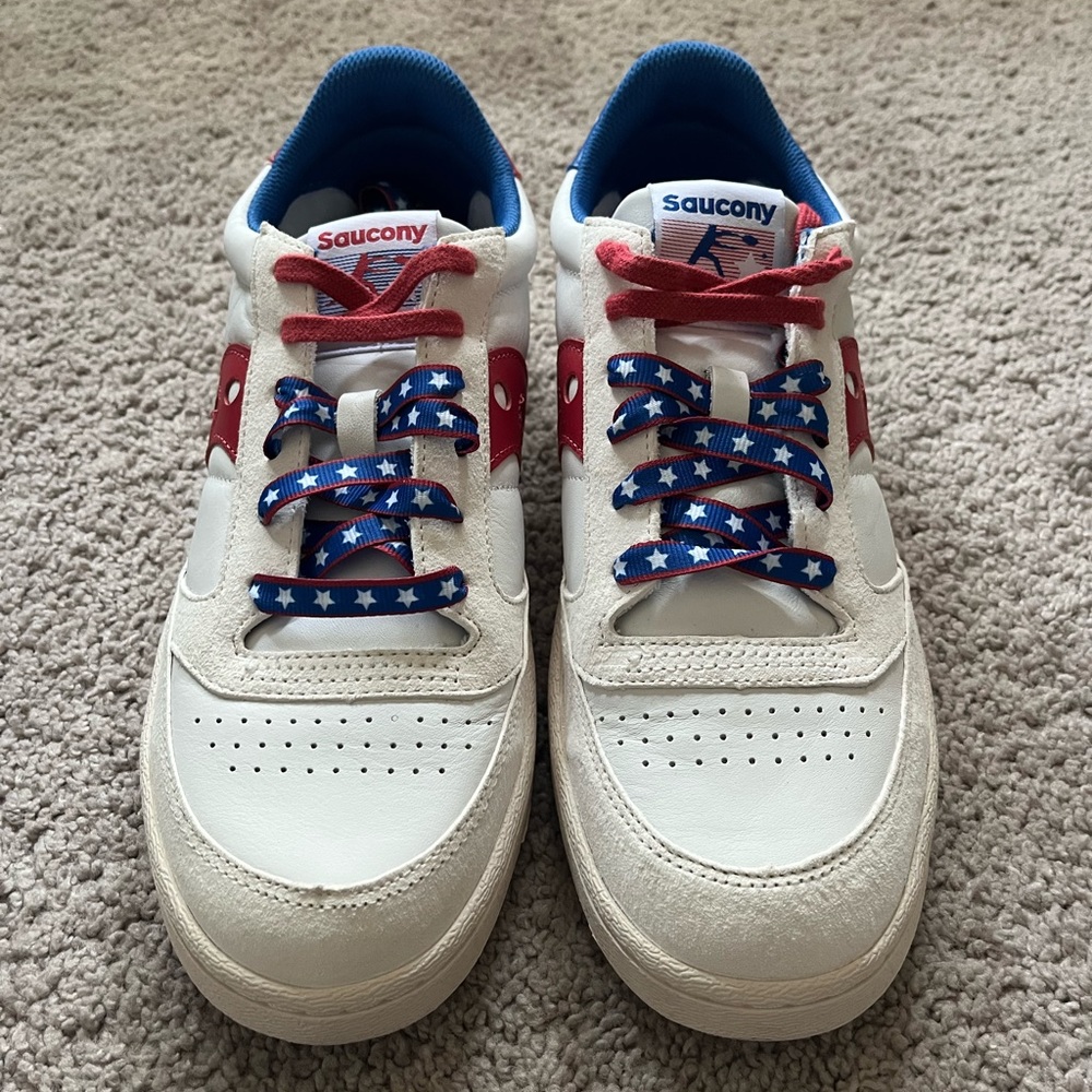 Saucony Jazz Court Red White and Blue Spirit of 76 Sneakers